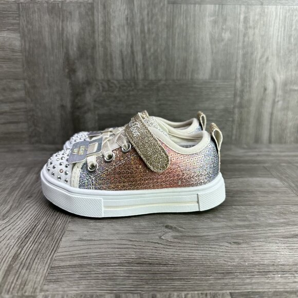Skechers Twinkle Toes Toddler size 8 Sequin Flash Light up Shoes - Picture 2 of 9